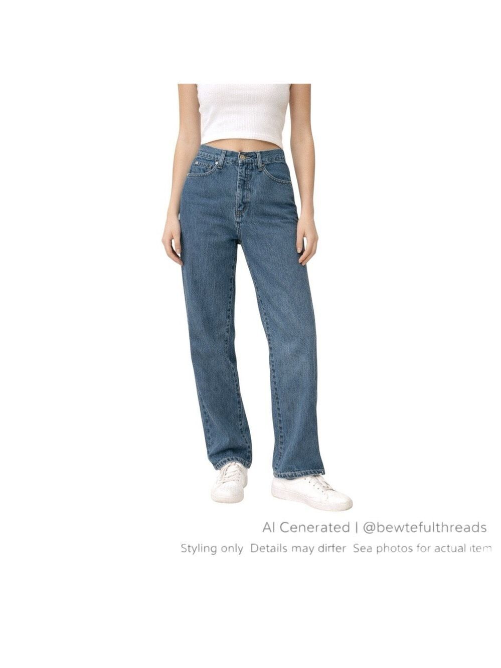 Vintage 90s High Rise Mom Jeans | Y2K Minimal Straight Leg Denim